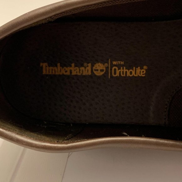 Timberland Brown Leather Ortholite Slip On Loafers - Picture 11 of 11